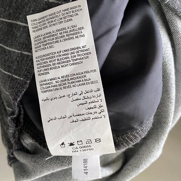 Michel Studio Collection Grey White Pinstripe Pants - Picture 12 of 12